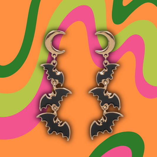 Dangly Bat Earrings
