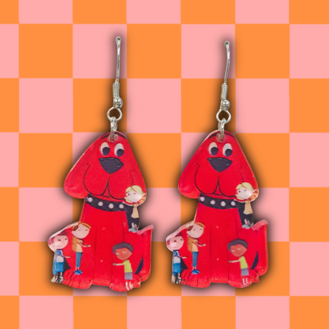 Clifford The Big Red Dog Earrings