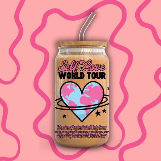 Self Love World Tour Beer Can Glass