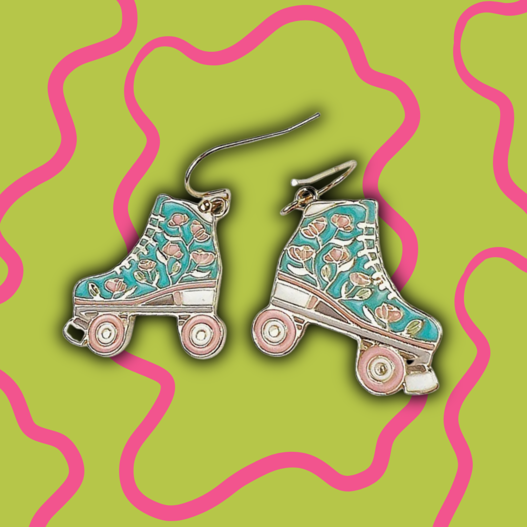Dangly Roller Skate Earrings