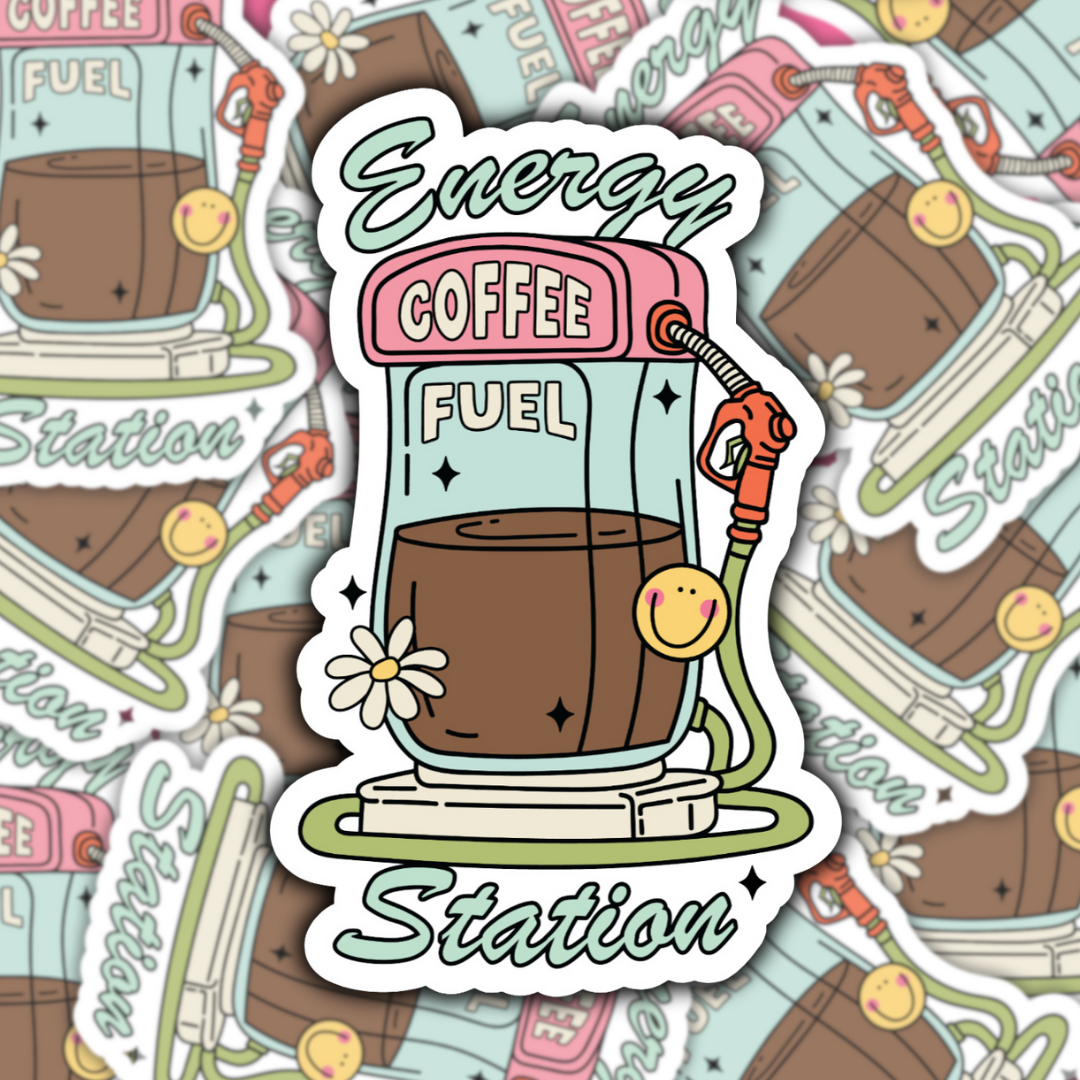 Coffee Fuel Energy Station Sticker