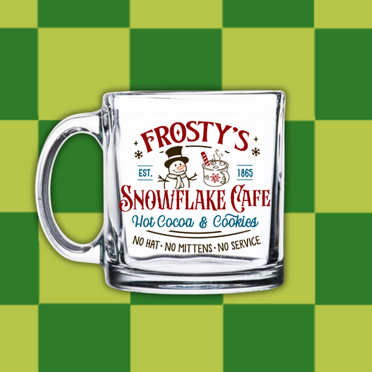 Frosty's Snowflake Cafe 13oz Glass Mug