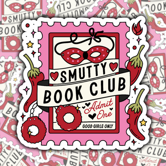 Smutty Book Club Waterproof Sticker