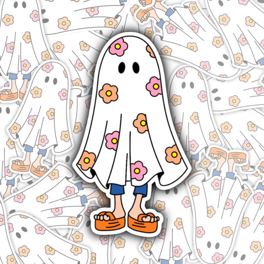 Halloween Ghost Lizzie Waterproof Sticker