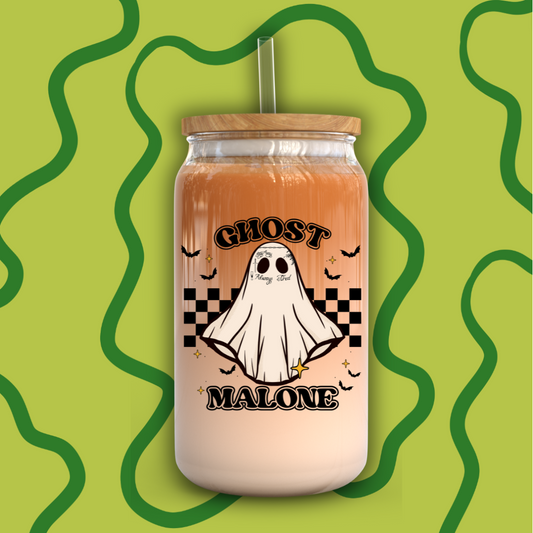 Ghost Malone Beer Can Glass