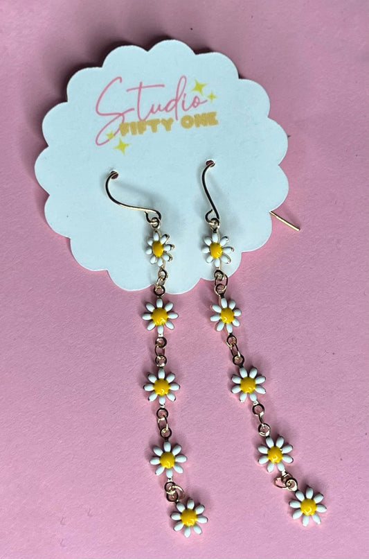 Dangly Daisy Chain Earrings