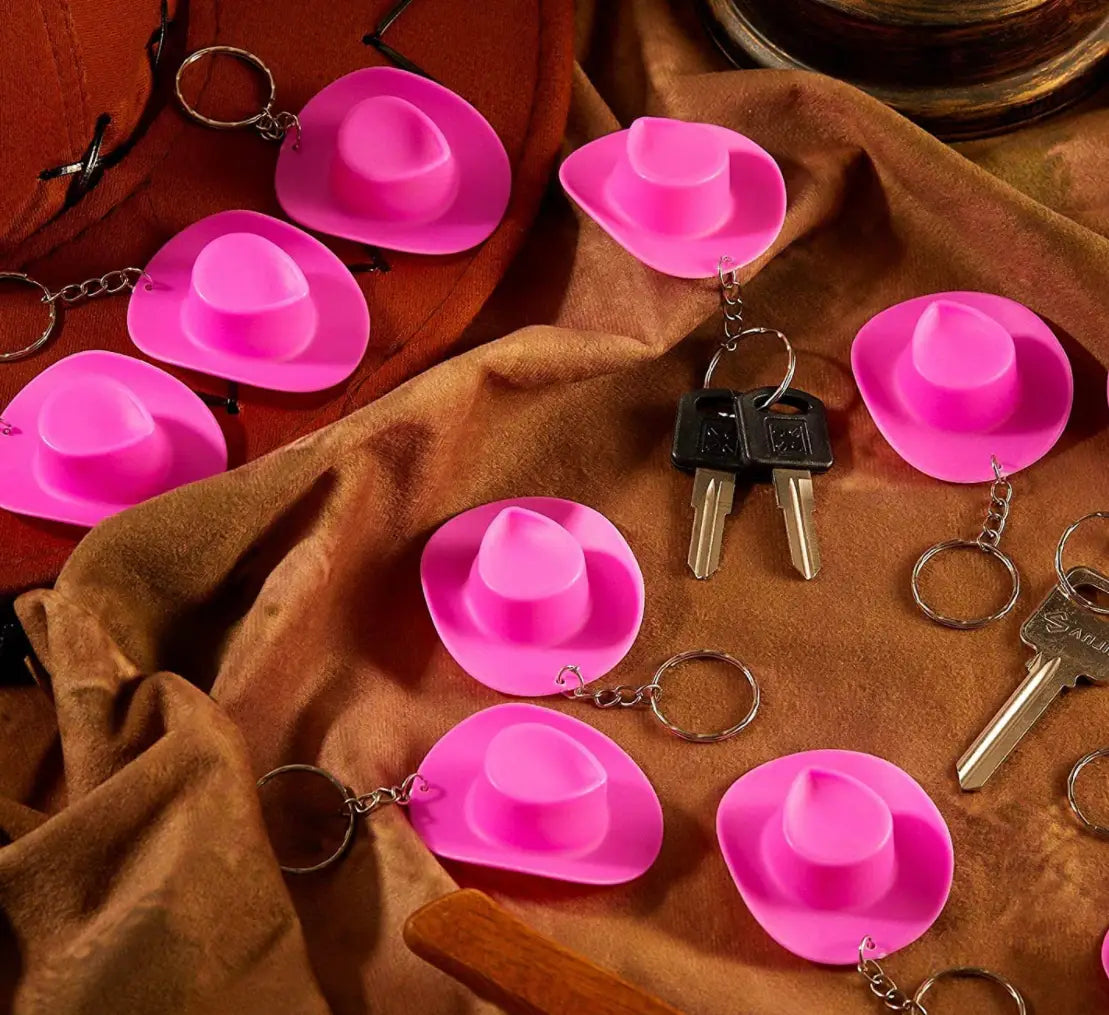 Pink Cowboy Hat Keychain